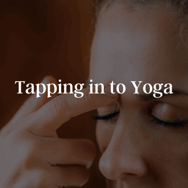 Woman tapping fingers on eyebrow